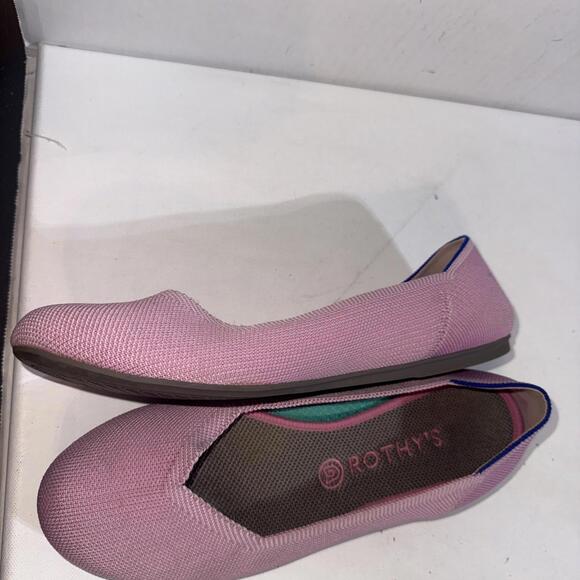 Rothy's Flat Pink Minimalist Old Money Round Toe Slip On Ballet Shoes Size 10.5 - Picture 6 of 15